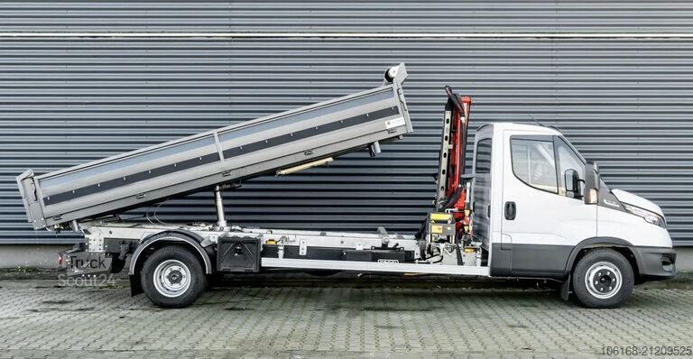 Three-way tipper with crane Iveco Daily 70C18 HA8 Kipper Kran
