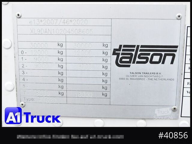 Semi-remorque fourgon TALSON F 1520, Möbelkoffer, Lenkachse, Tridec, LBW, verzinkt