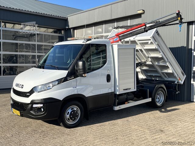 Camion de gunoi Iveco Daily 50C17 Maxilift 150 Laadkraan 3 zijden Kip...