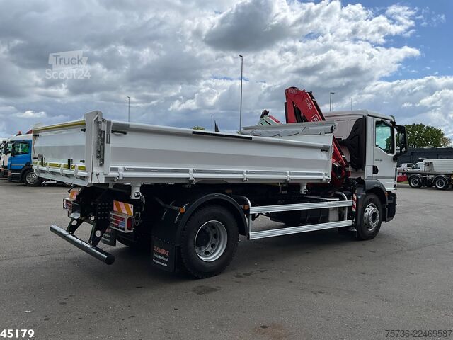 3-sānu pašizgāzējs MAN TGM 18.320 Euro 6 Fassi 13 Tonmeter laadkraan N...