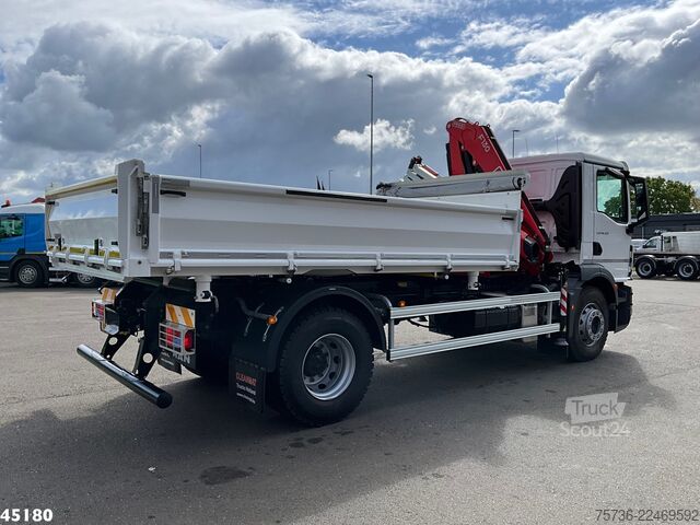 3-sānu pašizgāzējs MAN TGM 18.320 Euro 6 Fassi 13 Tonmeter laadkraan N...