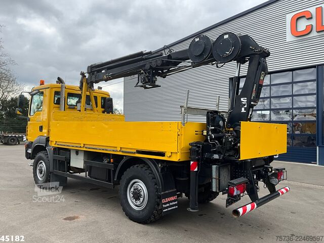 Autokrāna kravas automašīna Man TGM 13.290 4x4 Hiab 9 Tonmeter laadkraan Just 2...