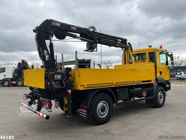 Autokrāna kravas automašīna Man TGM 13.290 4x4 Hiab 9 Tonmeter laadkraan Just 2...