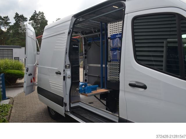High top van MERCEDES-BENZ Sprinter 314 CDI SPS-Kran Sortimo . LED+