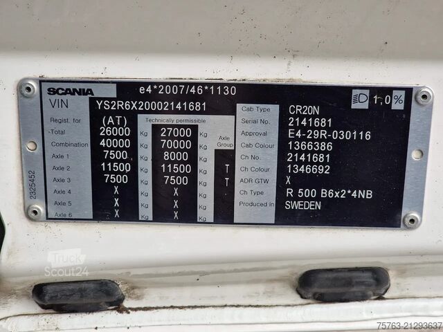 Wywrotka Scania R500 NGS 6x2*4 - Food tipper 4 compartments - L...