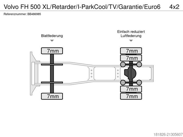 Standart çekici ünitesi VOLVO FH 500 XL/Retarder/I-ParkCool/TV/Garantie/Euro6