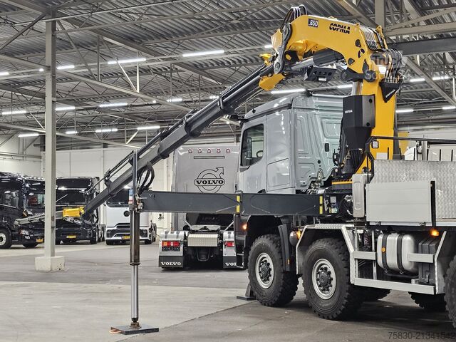 Laadplatform Mercedes-Benz AROCS 3253 8x8 / 65 t/m CRANE + JIB + WINCH / K...