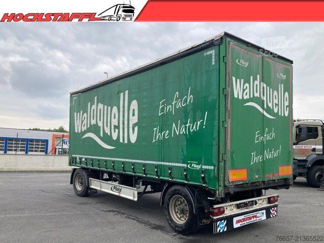 Atvira priekaba su tentu FLIEGL 2-Achs Drehschemel Anhänger ZPS180