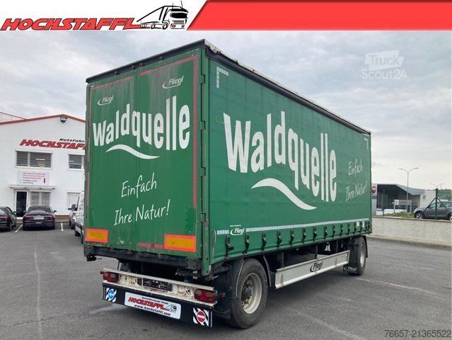 Atvira priekaba su tentu FLIEGL 2-Achs Drehschemel Anhänger ZPS180