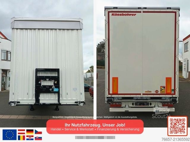 Semirimorchio con telone KÄSSBOHRER SCA-M Luftfracht Rollenboden