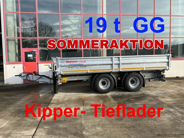 Kippanhänger Möslein TTD 19 B  19 t Tandemkipper- Tieflader, Breitbereifung