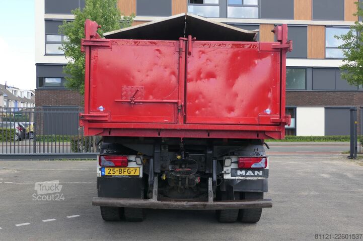 Tipper med kran MAN TGS 26.480 | 6X6 | 2 Side Tipper + Hydraulic du...