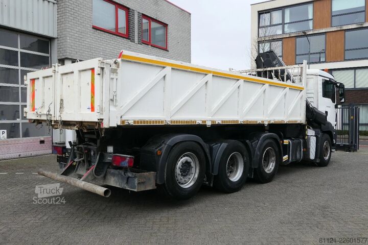 Camion-benne avec grue MAN TGS 35.400 | 8X4 | HIAB 144 BS-3 DUO + Remote C...