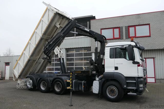 Camion-benne avec grue MAN TGS 35.400 | 8X4 | HIAB 144 BS-3 DUO + Remote C...
