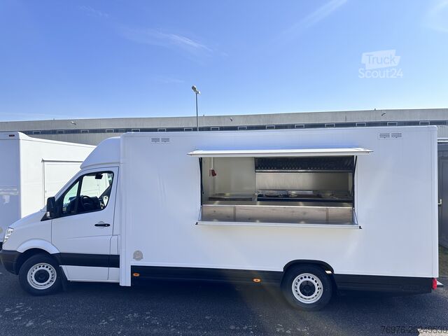 Yemek kamyonu, yemek minibüsü, yemek kamyonu Mercedes-Benz Foodtruck, Imbisswagen, Food Truck mit neuer Küche und Ausstattung