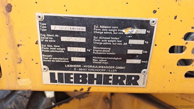 Excavator pe roți Liebherr A 900 Litronic EW PL
