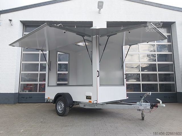 Prodejní príves trailershop Event Trailer Infostand 2 Klappen 230Volt Licht