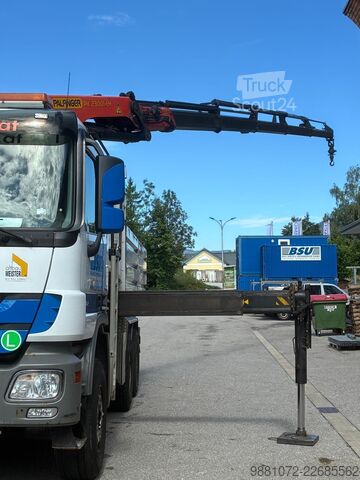 Ribaltabile trilaterale con gru PK 23001-EH Mercedes-Benz Actros 3341