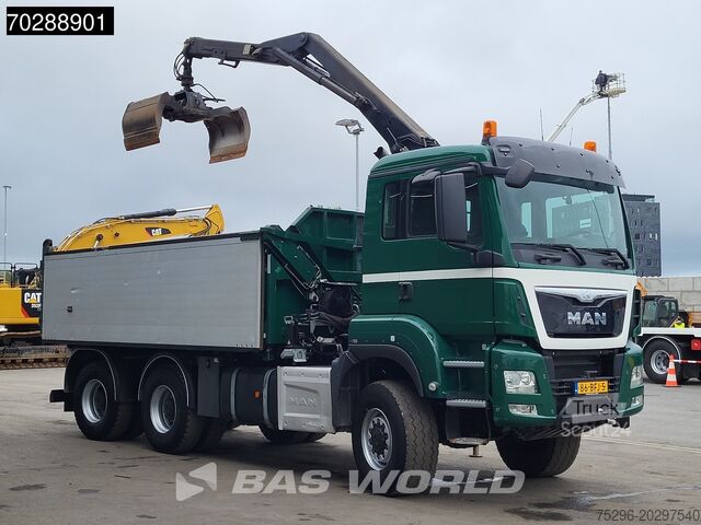 Camião basculante com grua MAN TGS 33.440 TGS 6X6 NL-Truck 12m3 Jansen Tipper ...