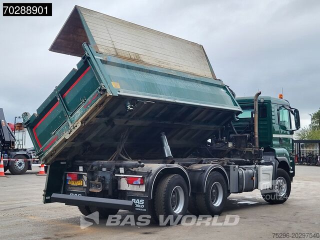 Camião basculante com grua MAN TGS 33.440 TGS 6X6 NL-Truck 12m3 Jansen Tipper ...