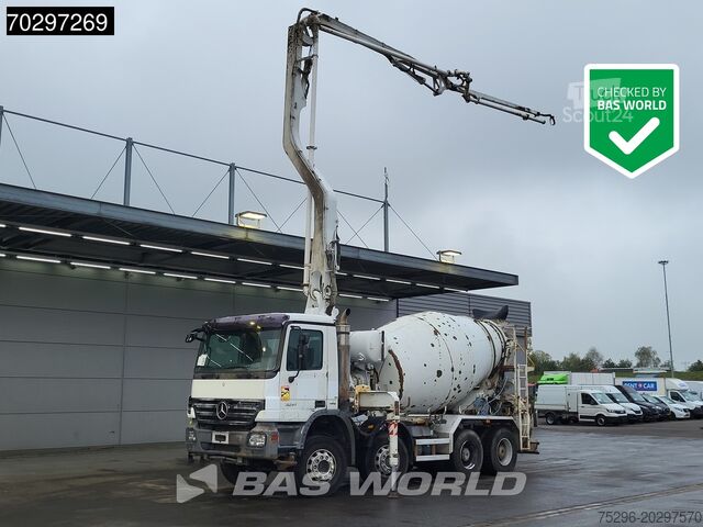 Pompe à béton Mercedes Actros 3241 8X4 7m3 Putzmeister Mixer Big-Axle ...