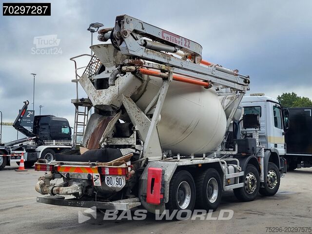 Pompe à béton Mercedes Actros 3241 8X4 7m3 Mecbo Mixer Big-Axle Steels...
