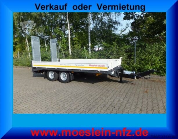 Lågbyggd trailer Möslein TTT 13- 5,28 Weiß  Neuer 13 t Tandemtieflader