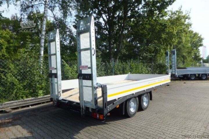 Lågbyggd trailer Möslein TTT 13- 5,28 Weiß  Neuer 13 t Tandemtieflader