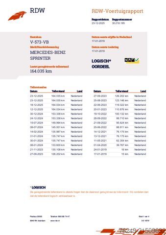 Комби с висок покрив Mercedes-Benz Sprinter 311 2.2 CDI L2H2 RWD AIRCO CAMERA Werk...