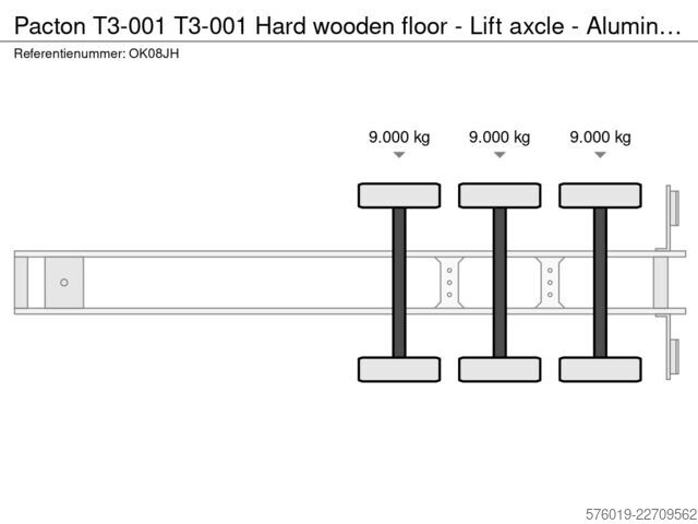 Schiebeplanen Pacton T3-001 T3-001 Hard wooden floor - Lift axcle - ...