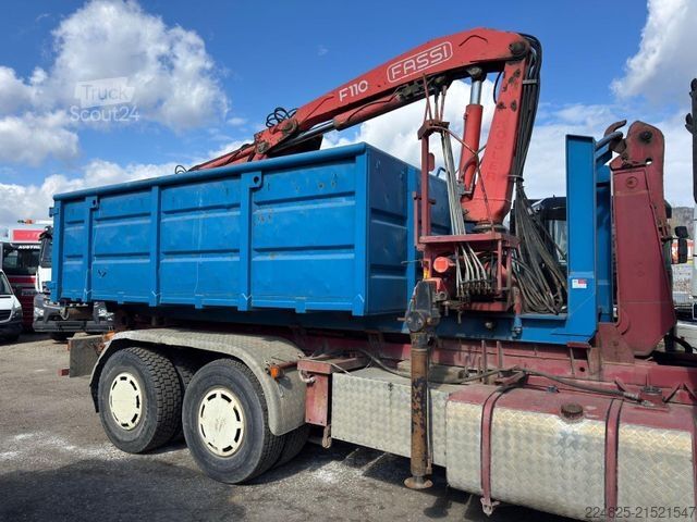 Tovornjak s kavljem za kontejnerje MAN STEYR 33S41 ABROLLCONTAINER+KRAN FASSI+CONTAINER