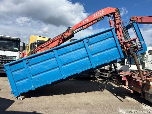Tovornjak s kavljem za kontejnerje MAN STEYR 33S41 ABROLLCONTAINER+KRAN FASSI+CONTAINER