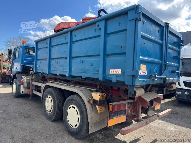 Tovornjak s kavljem za kontejnerje MAN STEYR 33S41 ABROLLCONTAINER+KRAN FASSI+CONTAINER