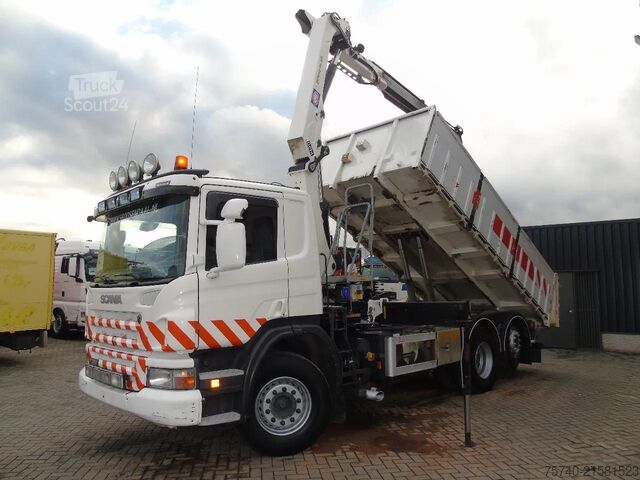 Kraanwagen Scania P360 6X2 + HMF 1420 K2 + REMOTE + TIPPER + EURO 5