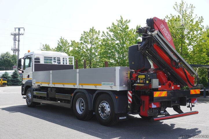 Plošina so žeriavom MAN TGS 26.360 Flatbed / Fassi F175 7.7 T /