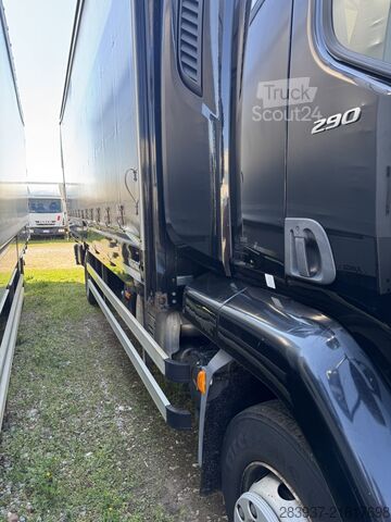 Flatbed truck with tarp DAF LF 290