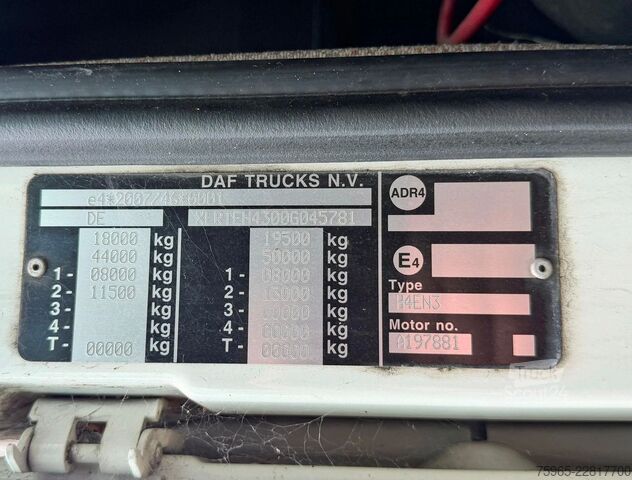 Cap tractor standard DAF XF 460 SSC INTARDER - RETARDER PTO + HYDRAULICS