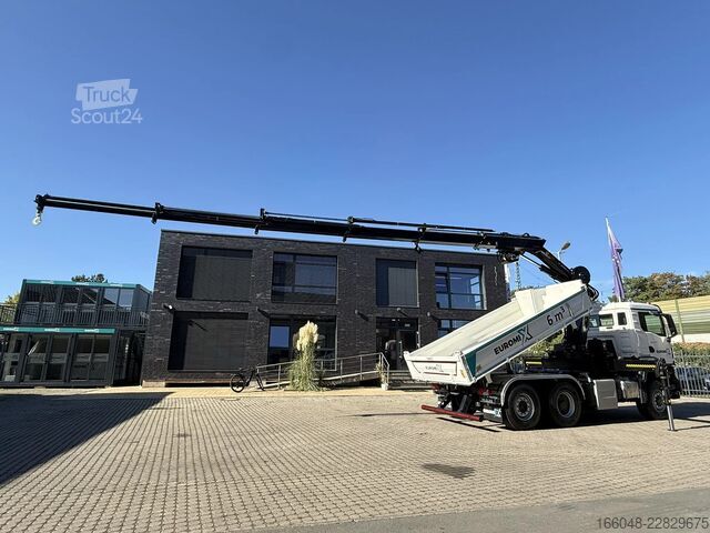 Tipper med kran MAN TGS 28.440 TGS 28.440 6x4-4  3-Seiten-Kipper Hi...
