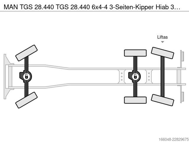 Kipper met kraan MAN TGS 28.440 TGS 28.440 6x4-4  3-Seiten-Kipper Hi...