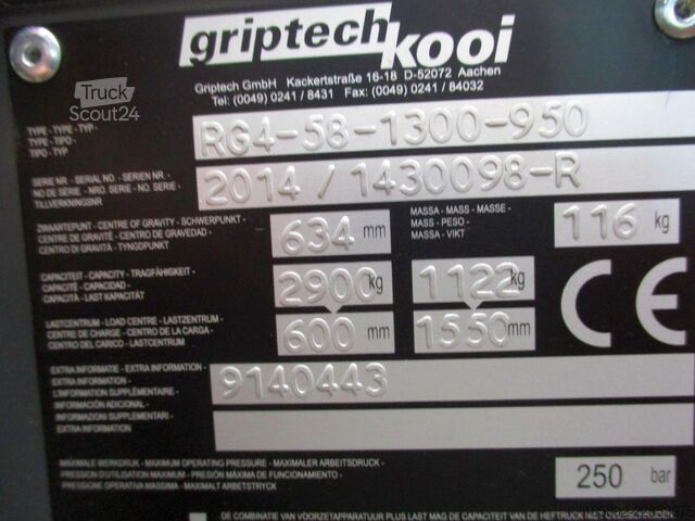šakutė GRIPTECH RG4-58-1300/950