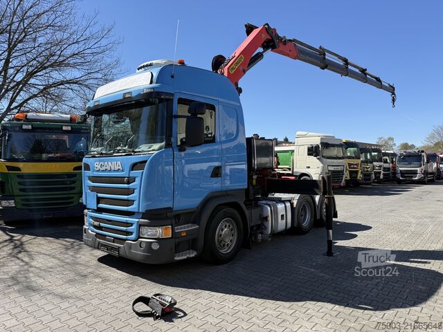 Кран, змонтований на вантажівці Scania G450 6X2 Kran Palfinger PK 26002
