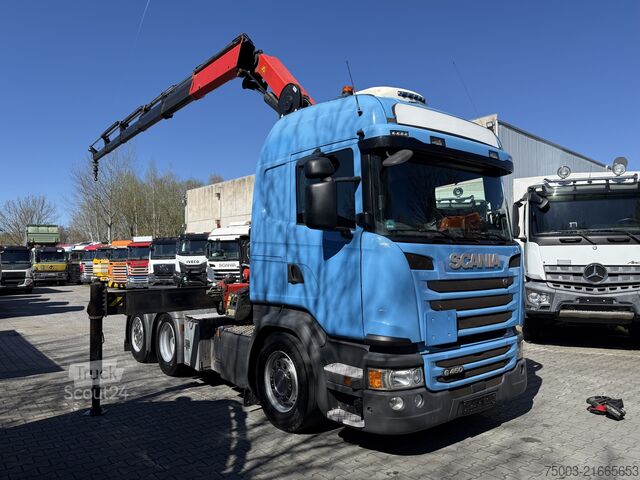 Стандартний тягач Scania G450 6X2 Kran Palfinger PK 26002