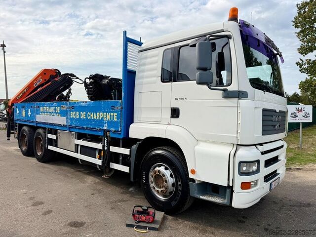 Ladepritsche MAN TG 410 A 6x4 PRTISCHE + KRAN PALFINGER PK 27000...