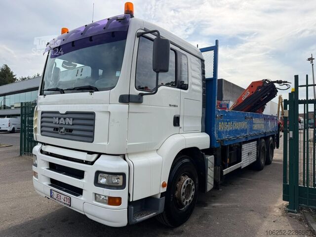 Ladepritsche MAN TG 410 A 6x4 PRTISCHE + KRAN PALFINGER PK 27000...
