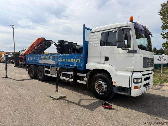 Ladepritsche MAN TG 410 A 6x4 PRTISCHE + KRAN PALFINGER PK 27000...