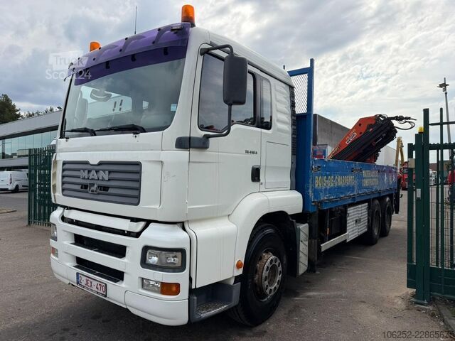 Ladepritsche MAN TG 410 A 6x4 PRTISCHE + KRAN PALFINGER PK 27000...