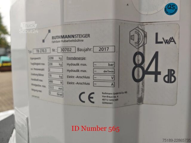 Πλατφόρμα ανύψωσης Mercedes-Benz Sprinter 314 CDI Ruthmann TB 270.3