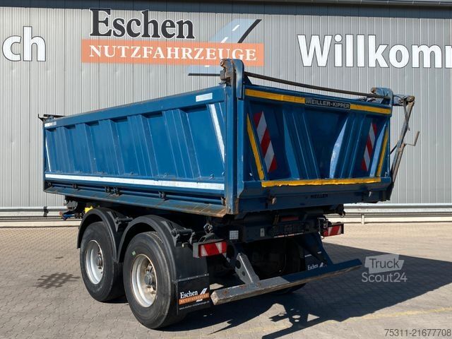 Remorcă basculantă trilaterală MEILLER Kippanhänger| EBS*BPW-Achsen*Luft*1.Hand*Trommel