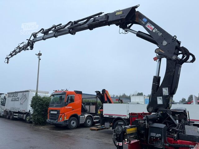 Plateforme de chargement ouverte Scania R490 8x4 PRITSCHE + KRAN HIAB 377 E-4 HIPRO + J...