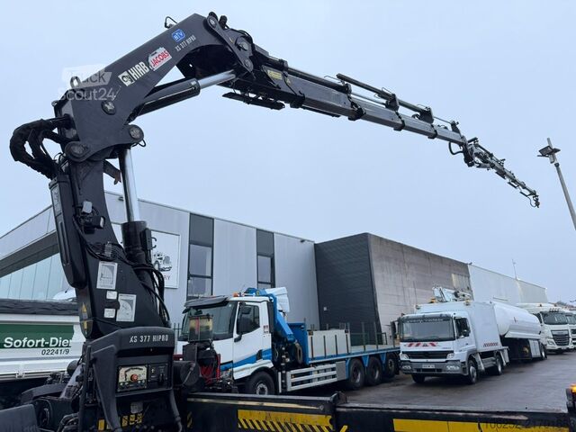 Plateforme de chargement ouverte Scania R490 8x4 PRITSCHE + KRAN HIAB 377 E-4 HIPRO + J...